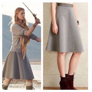 Anthropologie HD Paris Neoprene A Line Skirt